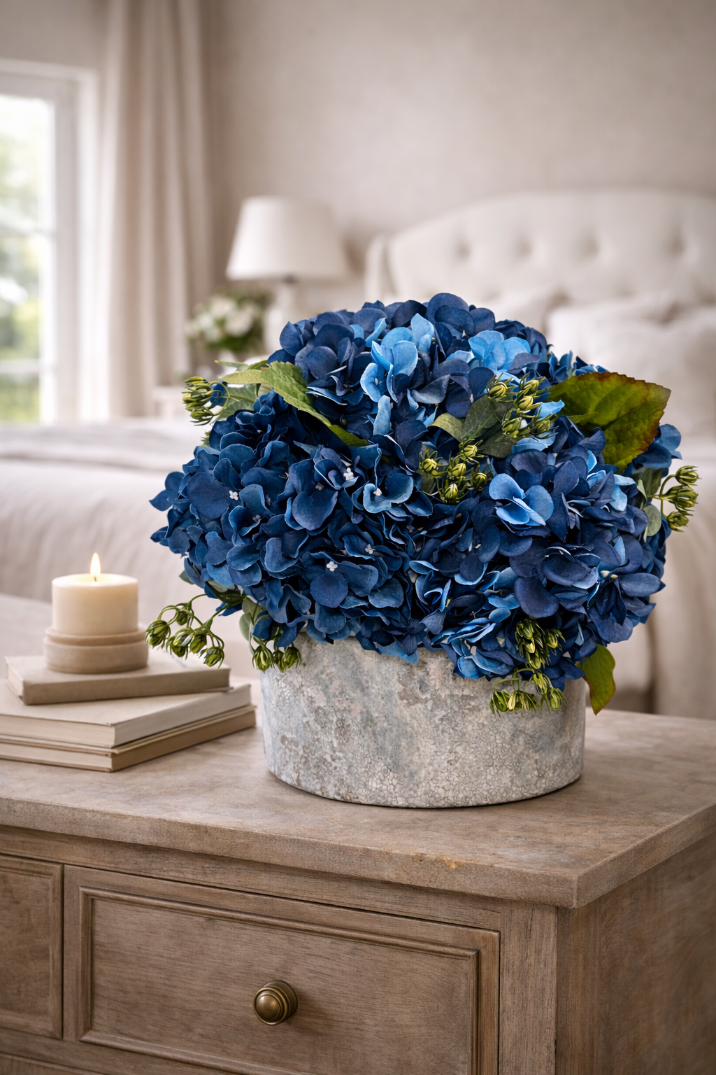 Faux floral pot arrangement (variant 4)